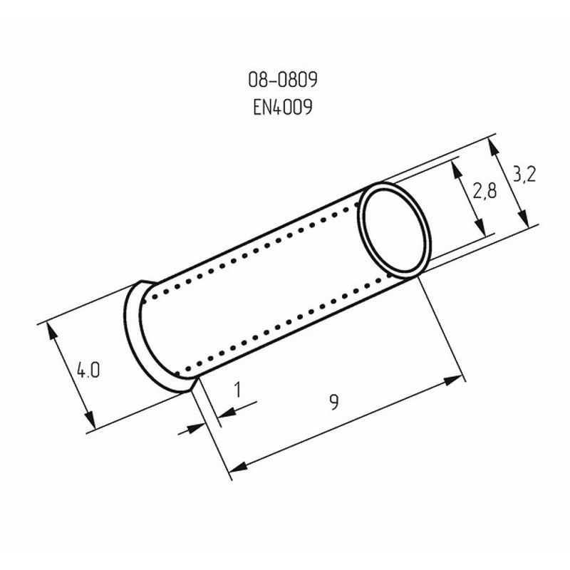 Наконечник штыревой втулочный L-9 мм 4 мм² (НШВ 4.0-9/НГ 4,0-9) REXANT - Фото 2