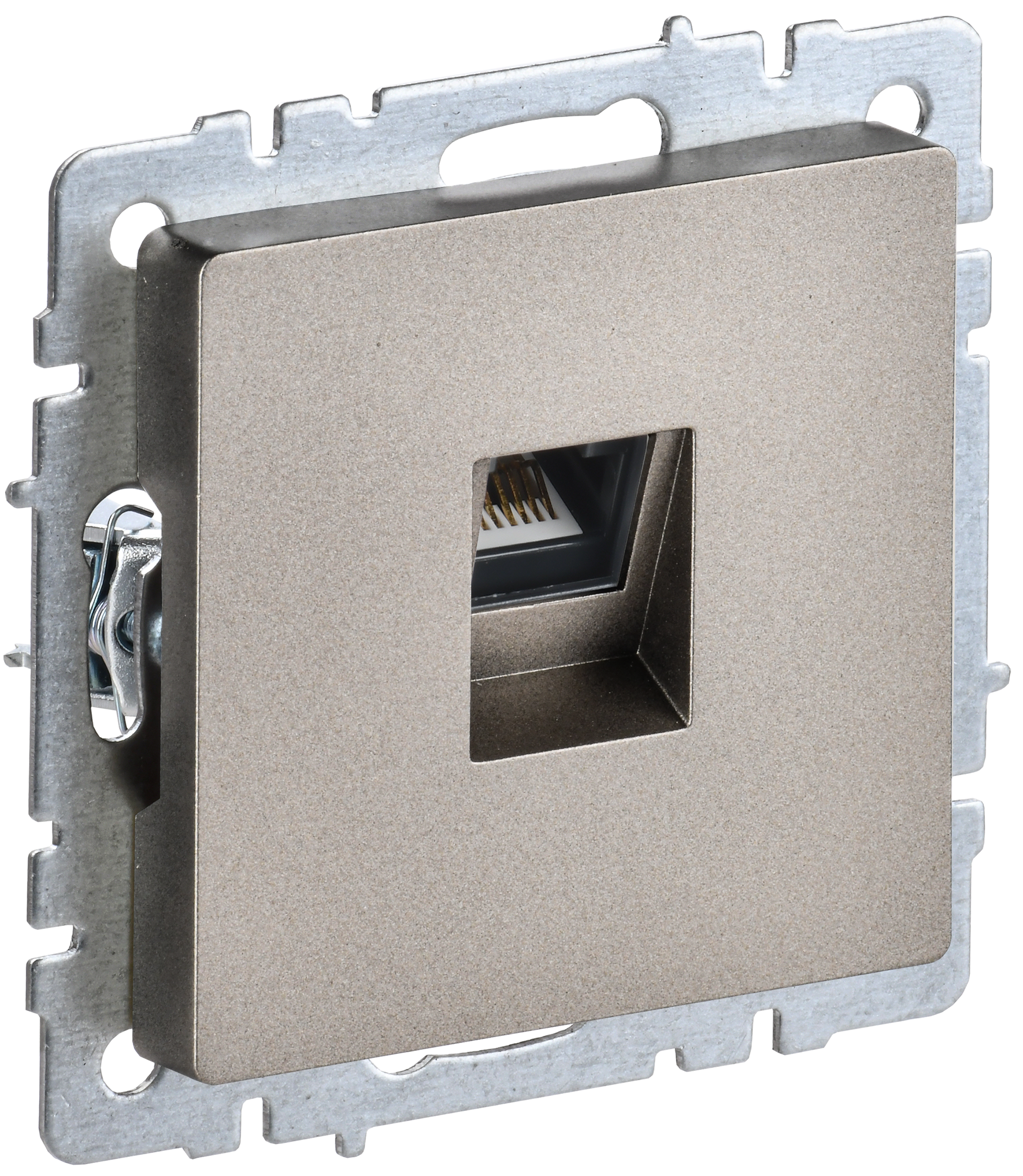 BRITE Розетка компьютерная RJ45 кат.5E РК10-БрШ шампань IEK