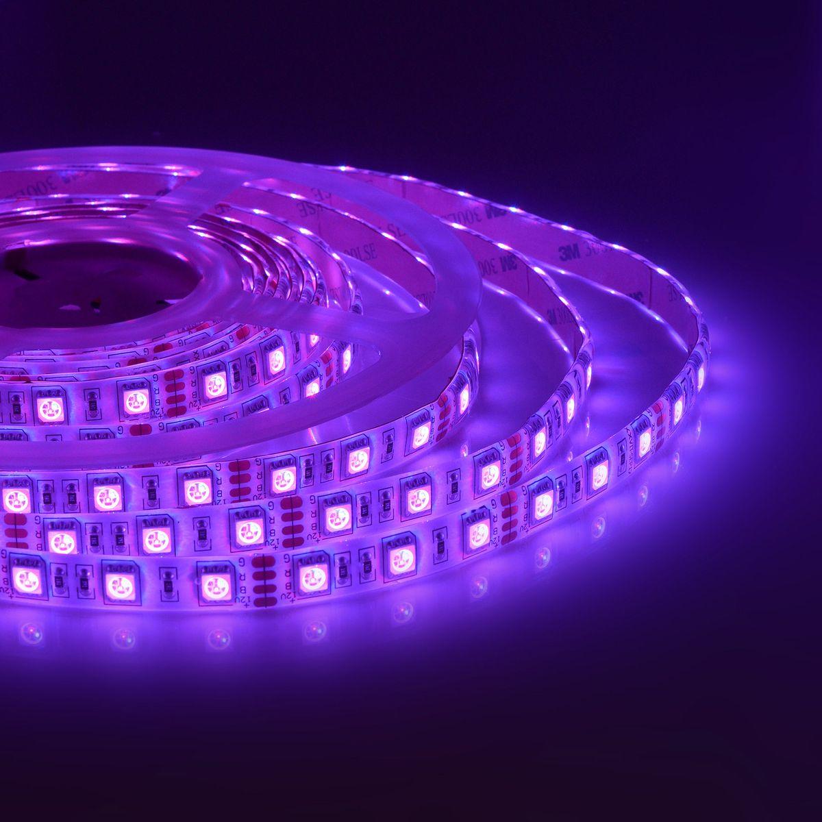 Лента светодиодная СТ smd5050 60д/м 12В IP65 5м RGB Apeyron - Фото 28