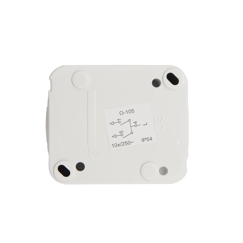 Выключатель двухклавишный Mini OG IP54 о/у, белый KRANZ - Фото 4