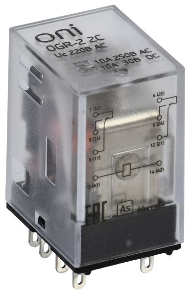 Реле общего назначения OGR-2 2C 220В AC ONI