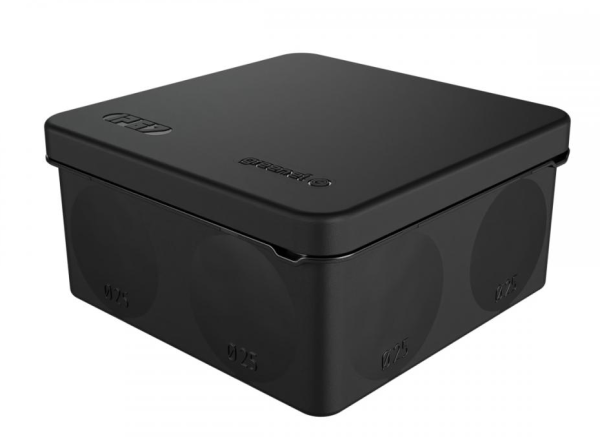 Коробка для прямого монтажа о/п 100х100х50 IP67 ЧЕРНАЯ безгалог (HF) атмосферост. (48 шт.) GREENEL P