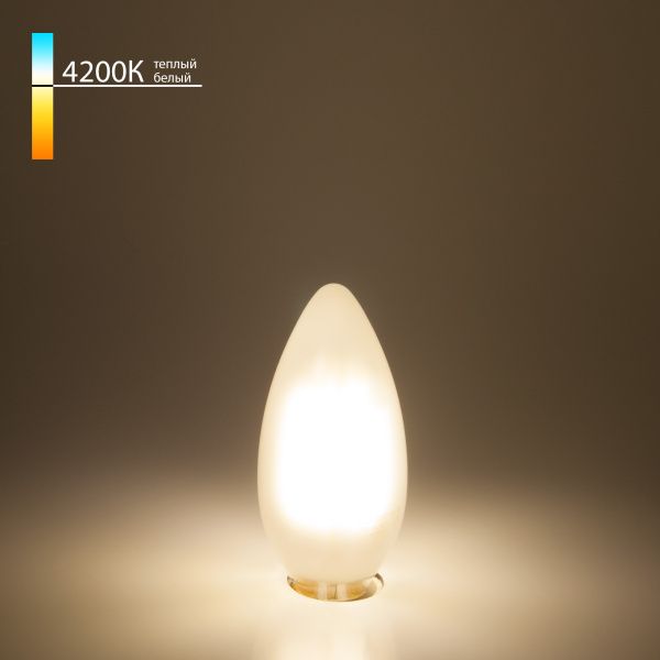 Лампа светодиодная филаментная "Свеча" C35 9W 4200K E14 BLE1427 Elektrostandard