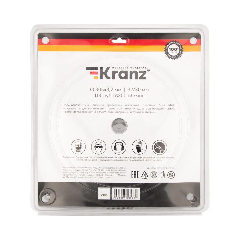 Диск пильный 305 мм х 100 зуб х 32/30 мм KRANZ - Фото 4