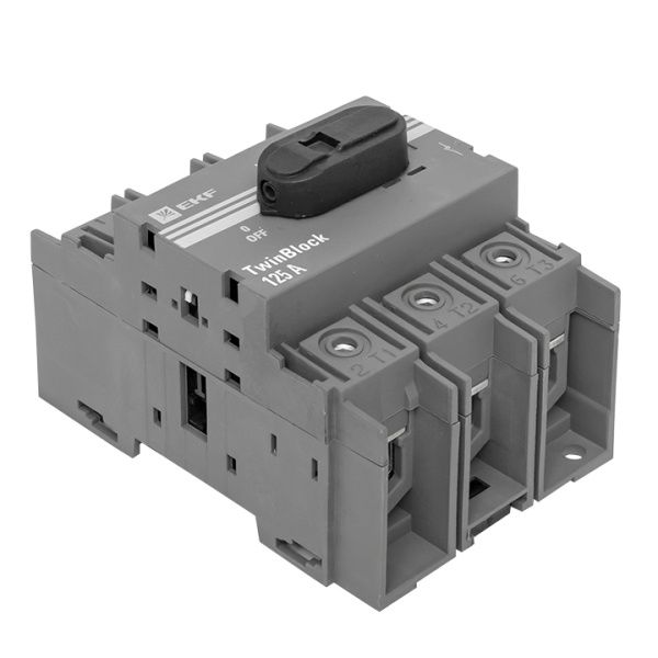 Рубильник 125A 3P c рукояткой управления для прямой установки TwinBlock EKF - Фото 5