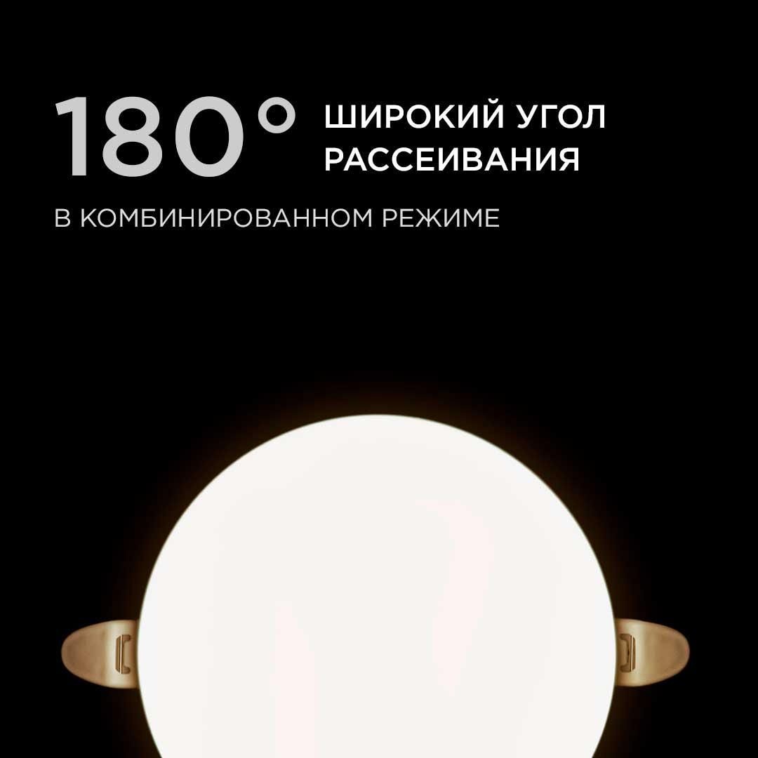 Панель светодиодная встраиваемая безрамочная FLP, 16Вт (12Вт+4Вт), 230В/50Гц, 1360Лм, 4000К, IP20, Ø - Фото 7