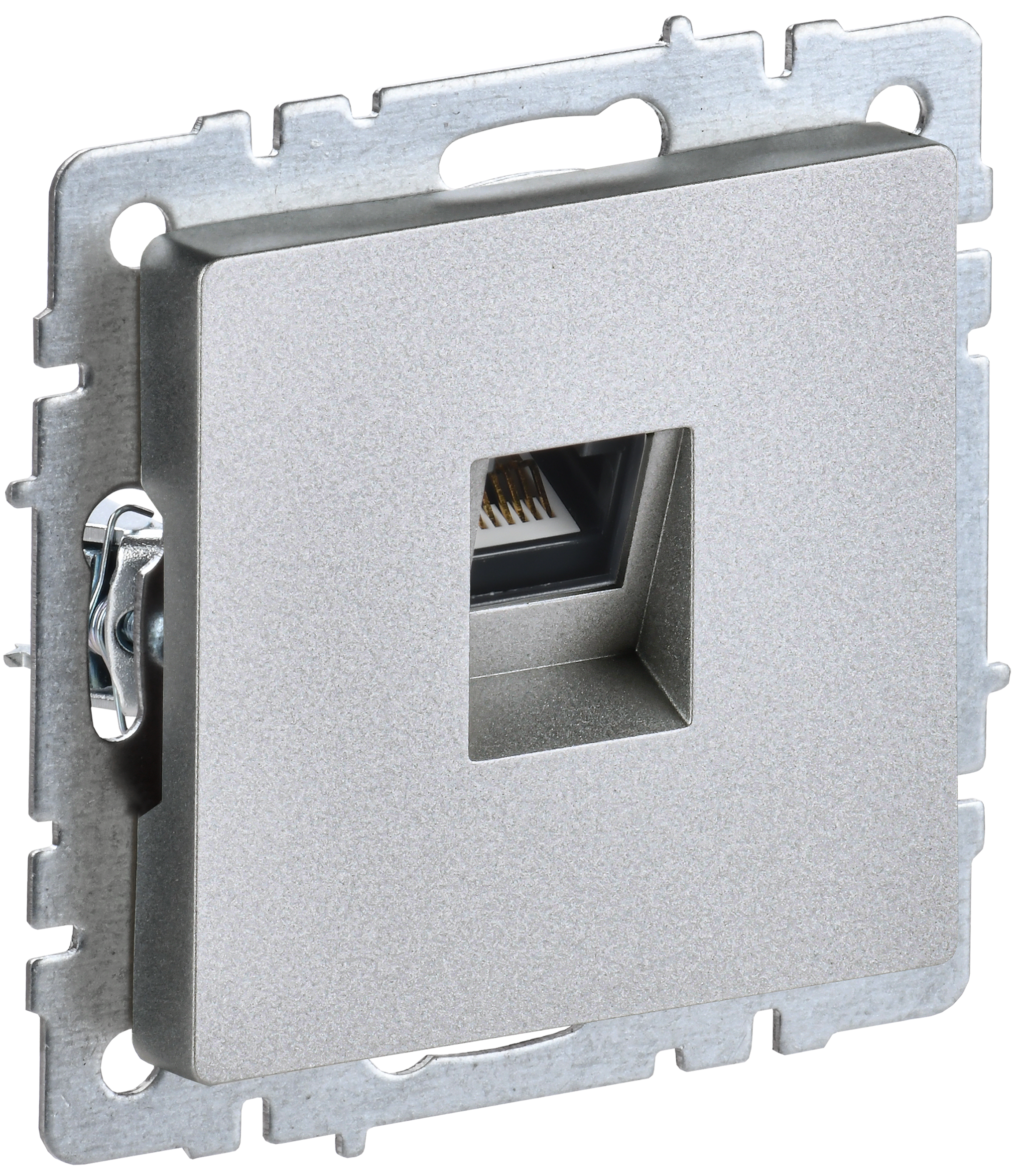 BRITE Розетка компьютерная RJ45 кат.5E РК10-БрА алюминий IEK