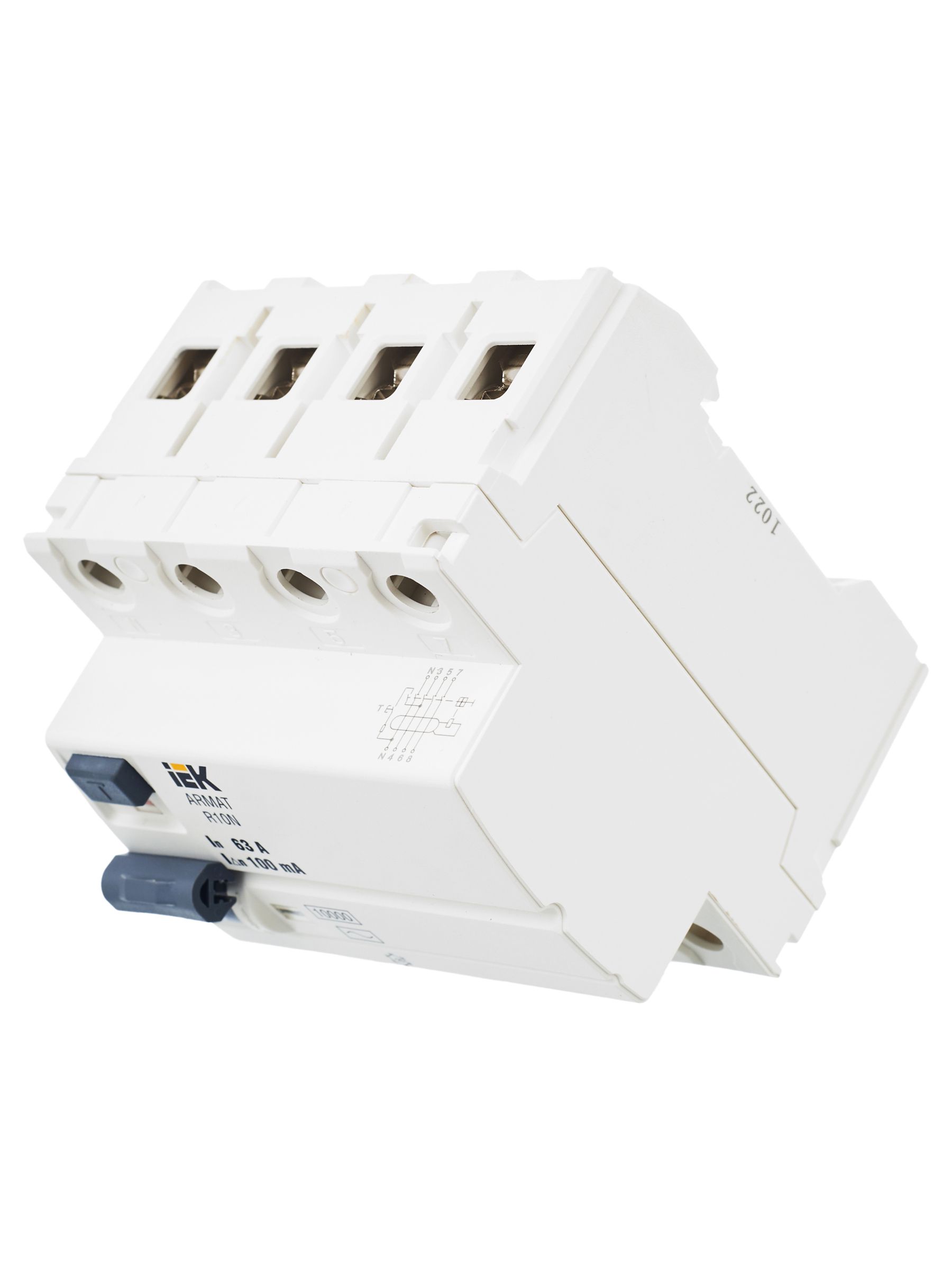ARMAT Выключатель дифференциального тока R10N 4P 63А 100мА тип AC IEK - Фото 5