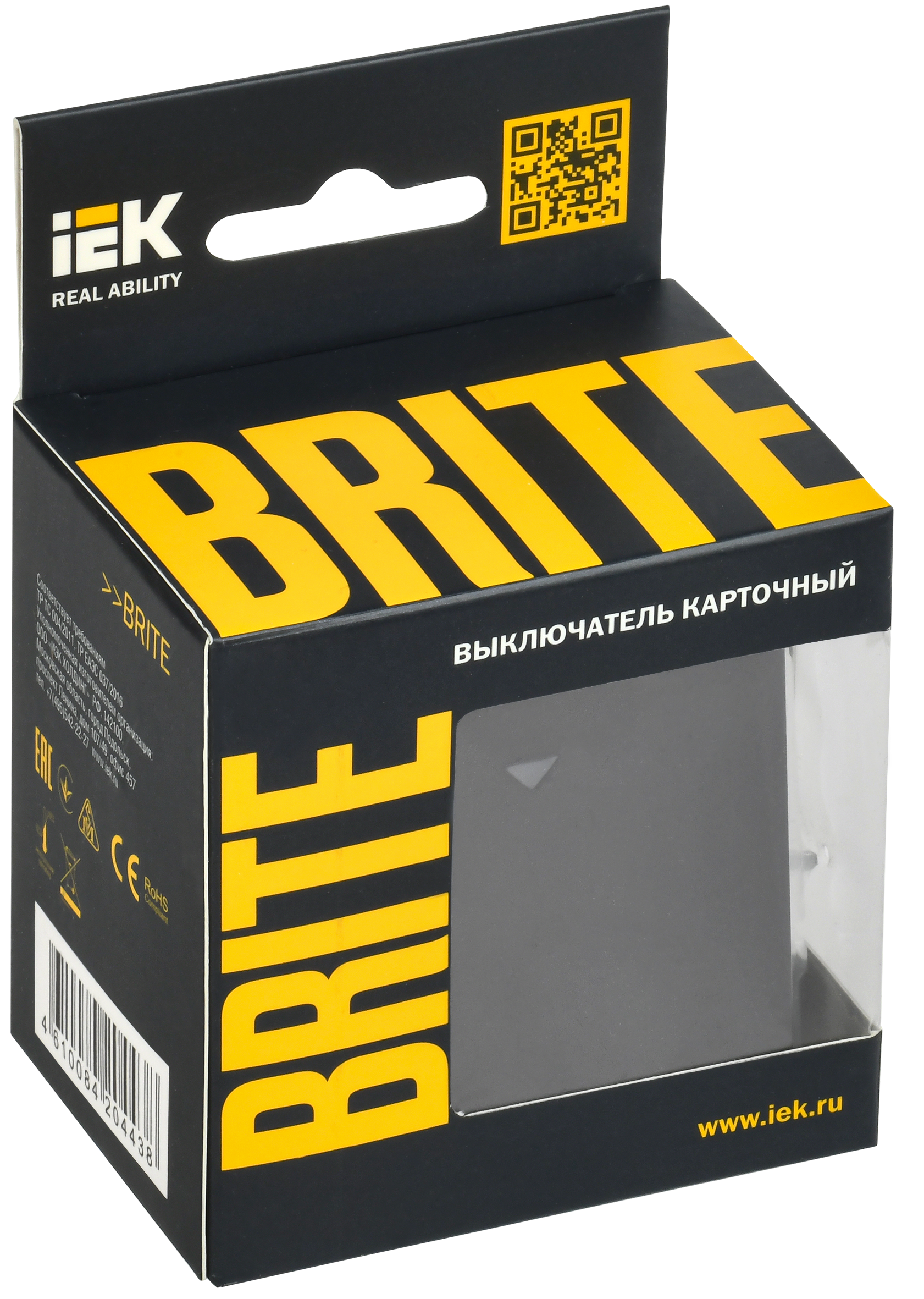 BRITE Выключатель карточный 30А ВС10-1-8-БрЧ черный IEK - Фото 2