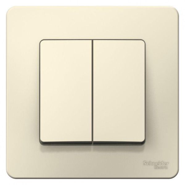 Выключатель 2-кл. СП Blanca 6А IP20 (сх. 5) 250В молочн. SE BLNVS006502
