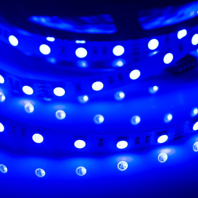 Лента светодиодная 24В, SMD5050, 60 LED/м, RGB, 10мм, 5м, IP20 LAMPER - Фото 3