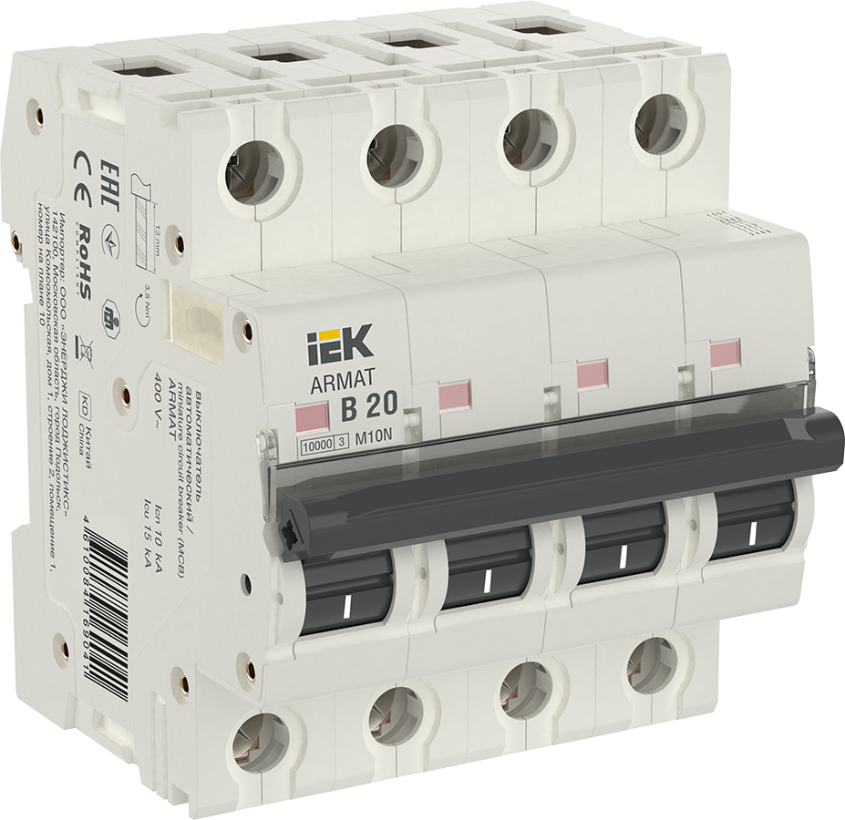ARMAT Автоматический выключатель M10N 4P B 20А IEK