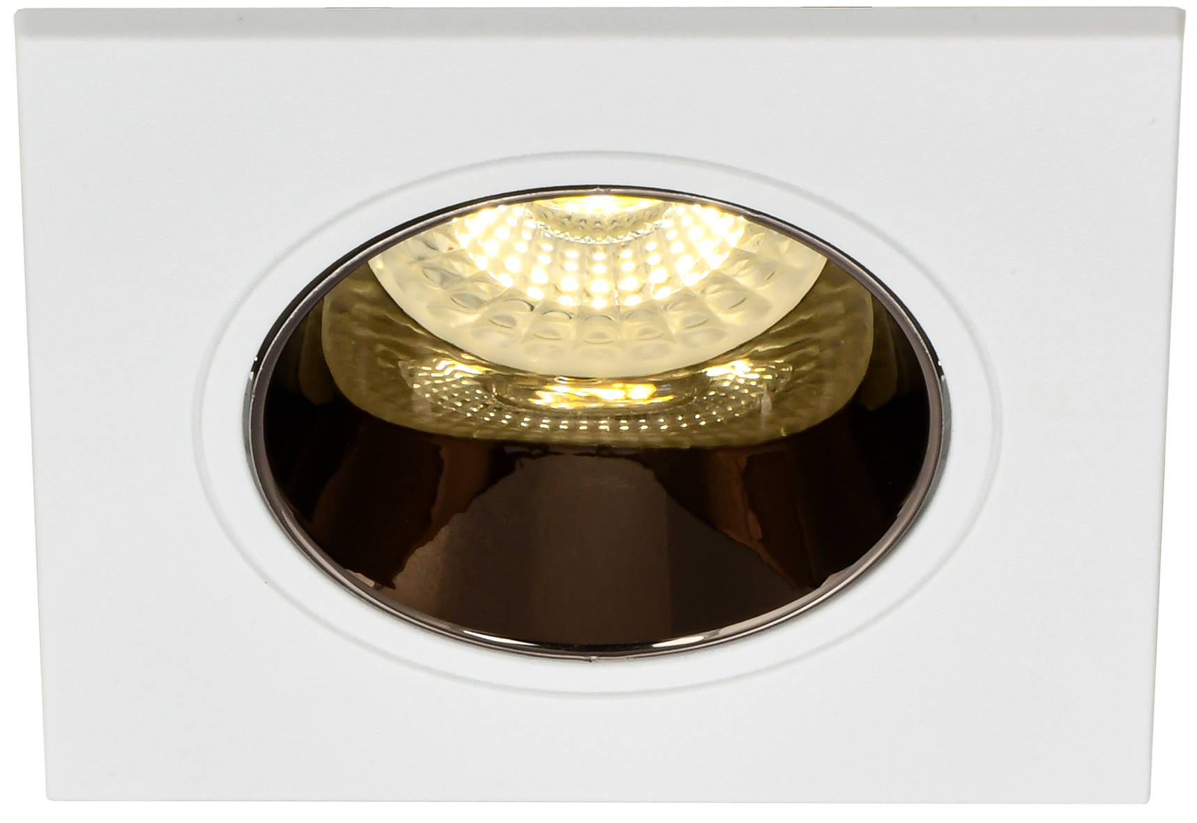 LIGHTING Светильник 4107 встраиваемый поворотный под лампу GU10 белый/шоколад пластик IEK - Фото 3