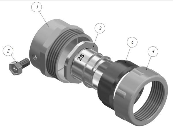Муфта трубная МТ-25 У2 IP43 ГОФРОМАТИК (ЗЭТАРУС) - Фото 4