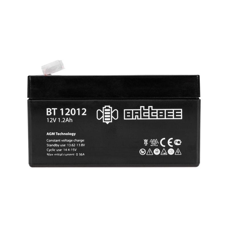 Аккумулятор свинцово-кислотный BT 12012, 12В, 1,2Ач, срок службы 3 года - Фото 2
