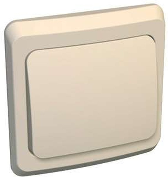 Переключатель проходной 1-кл. СП Этюд 10А IP20 крем. SE BC10-004K - Фото 2
