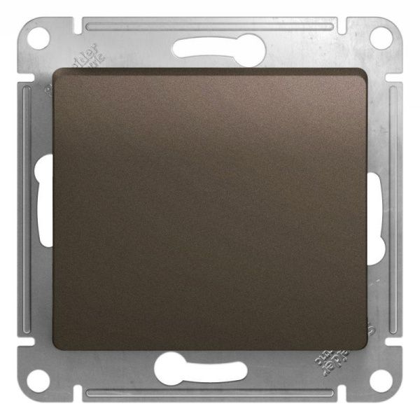 Кнопка нажимная 1-кл. СП Glossa 10А IP20 (сх. 1) 10AX механизм шоколад. SE GSL000815