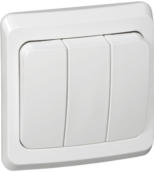Выключатель 3-кл. СП Этюд 10А IP20 бел. SE BC10-003B - Фото 2