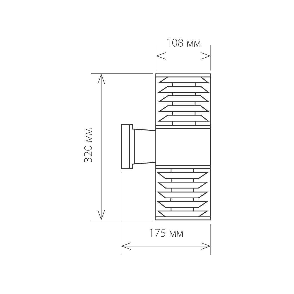 Светильник уличный настенный 1407 TECHNO черный Elektrostandard - Фото 3