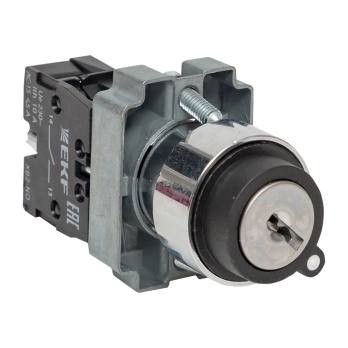 Переключатель BG61 2P с замком возвратный NO EKF