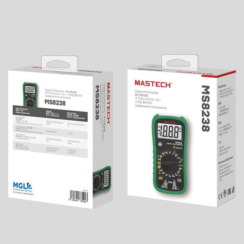 Портативный мультиметр MS8238 MASTECH - Фото 3