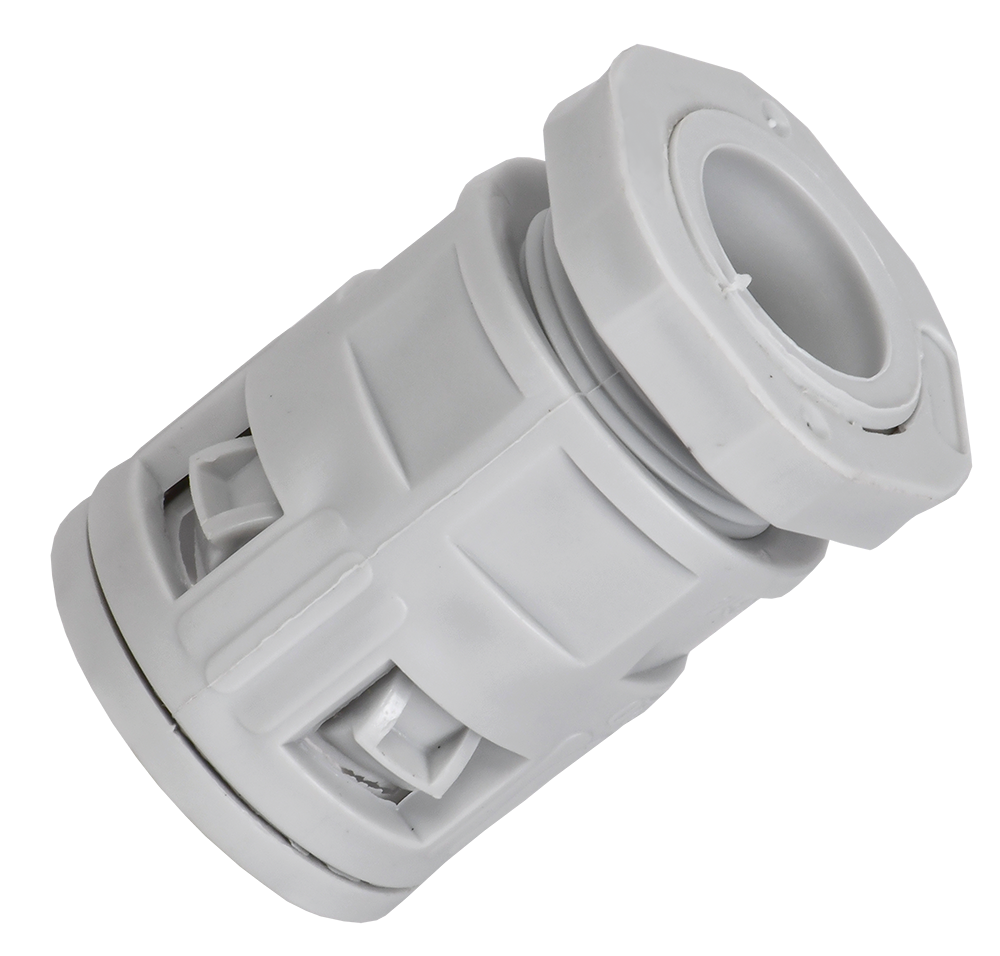 ELASTA Муфта вводная для гофрированных труб MVN16 IP40 серая IEK