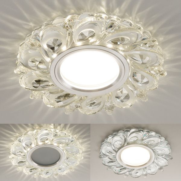 Светильник точечный с LED подсветкой 2219 MR16 CL прозрачный Elektrostandard