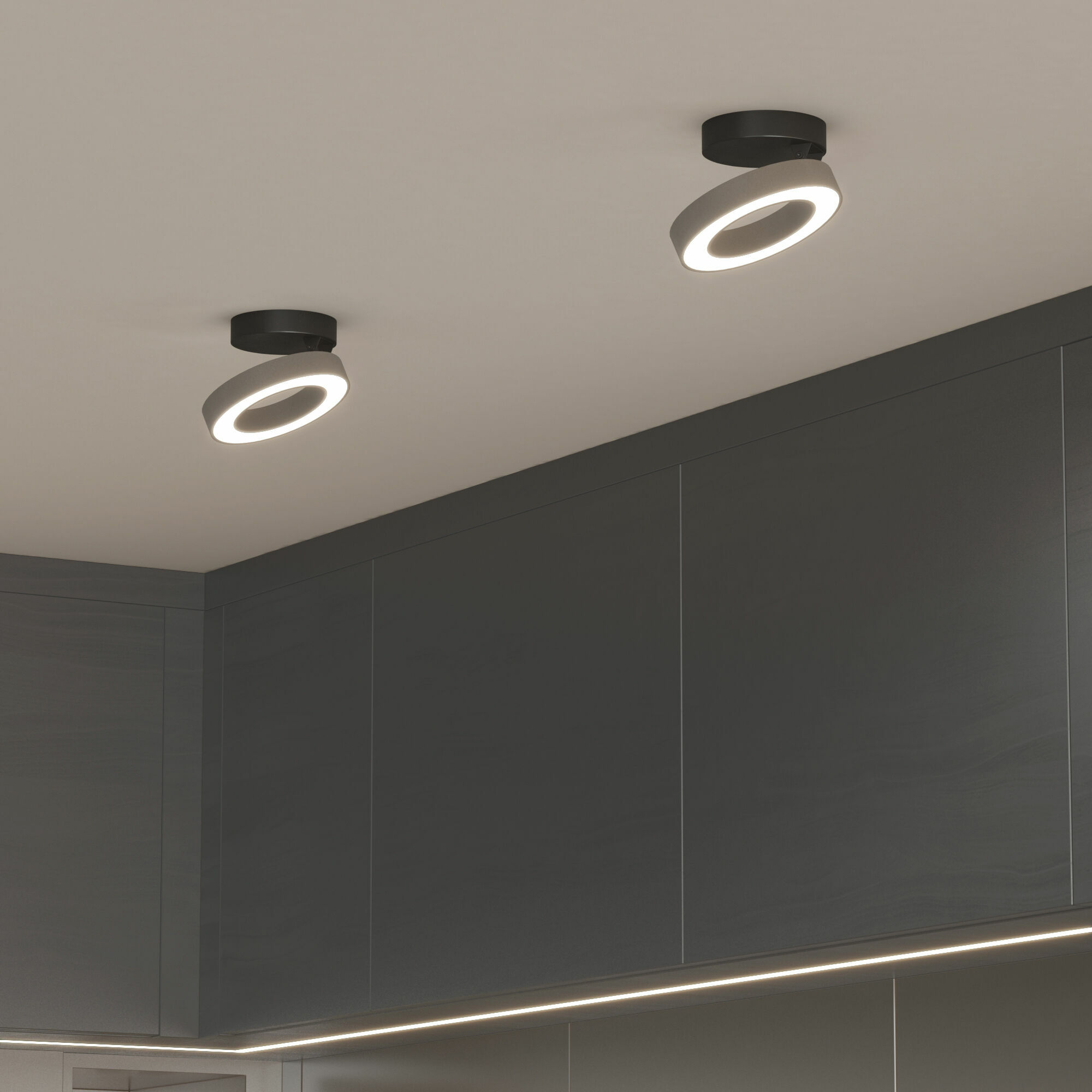 Накладной светодиодный светильник Spila серебро 12W 4200К 25105/LED Elektrostandard - Фото 3