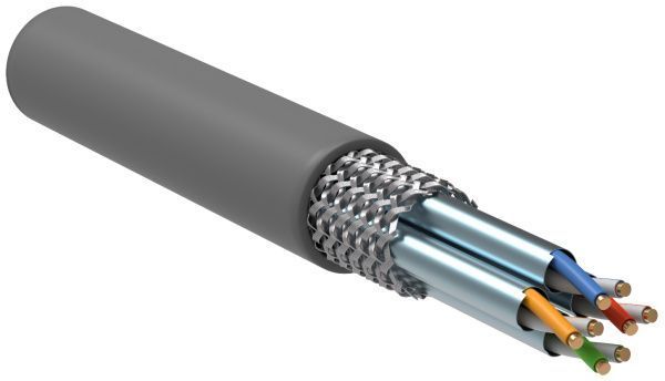ITK Витая пара S/FTP кат.6A 4х2х23AWG solid PVC серый (305м)