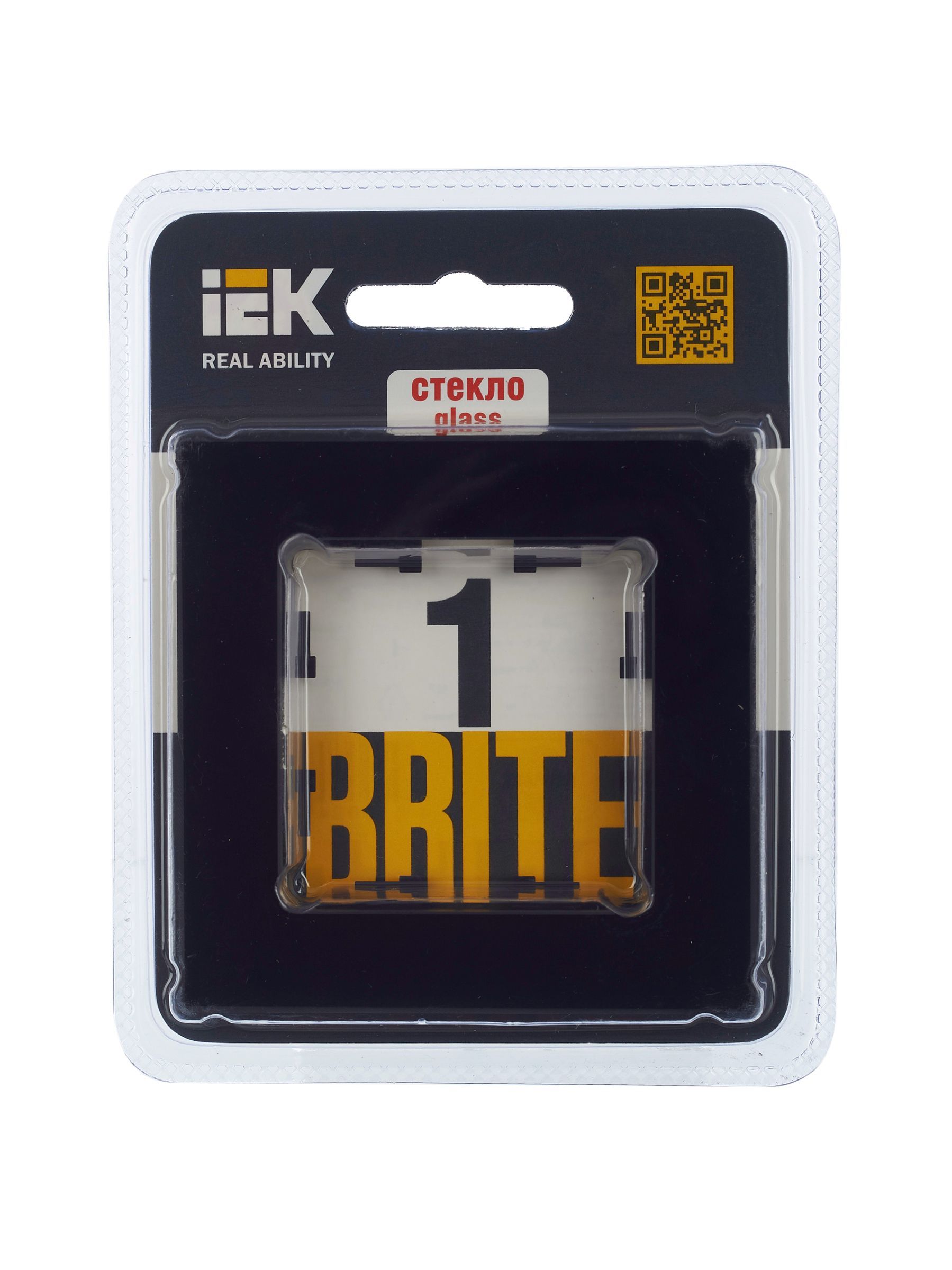 BRITE Рамка 1 -местная РУ-1-2-БрЧ стекло черный IEK - Фото 8