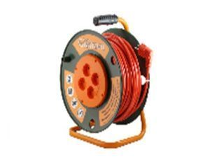 Удлинитель силовой на катушке  GLANZEN 4 гн. ПВС 2х2,5 арт. EB-50-008