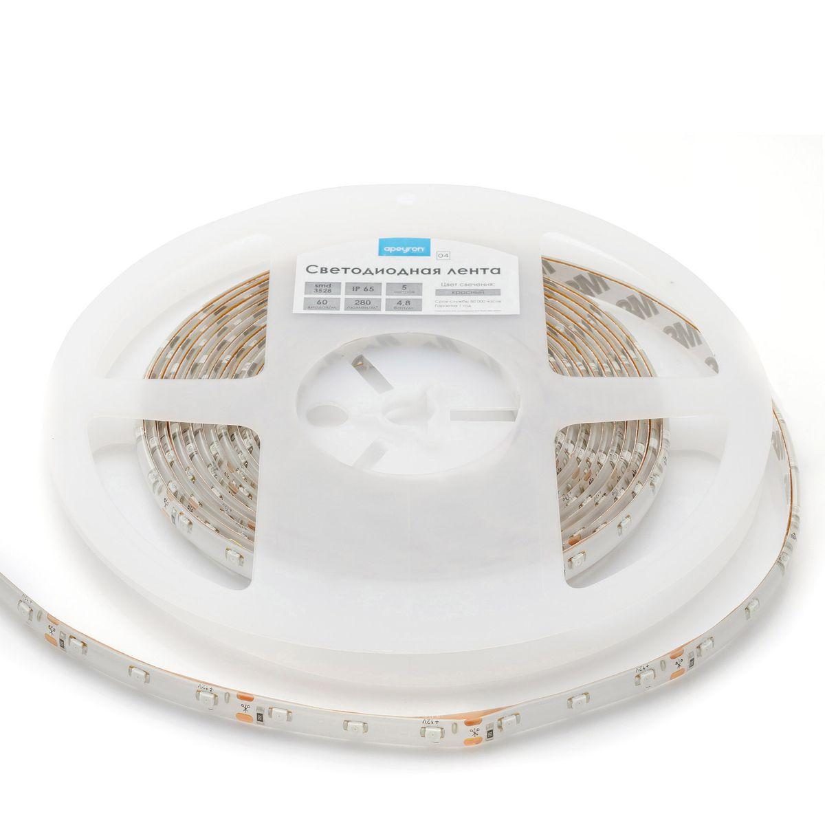 Лента светодиодная СТ smd3528 60д/м 12В IP65 5м зеленый Apeyron - Фото 17