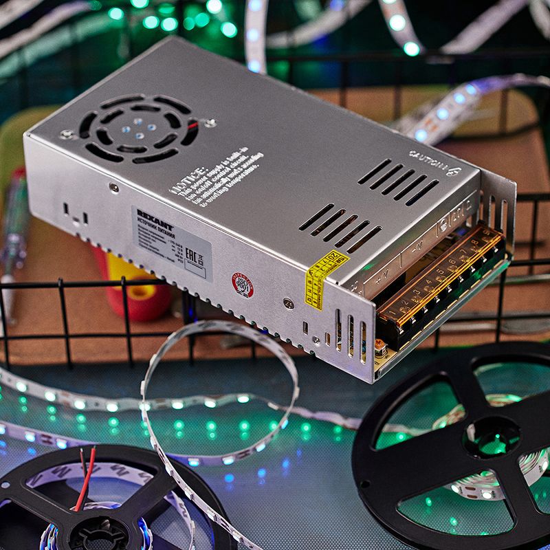 Источник питания Slim 12V DC 33,4A 400W с разъемами под винт (IP20) REXANT - Фото 4