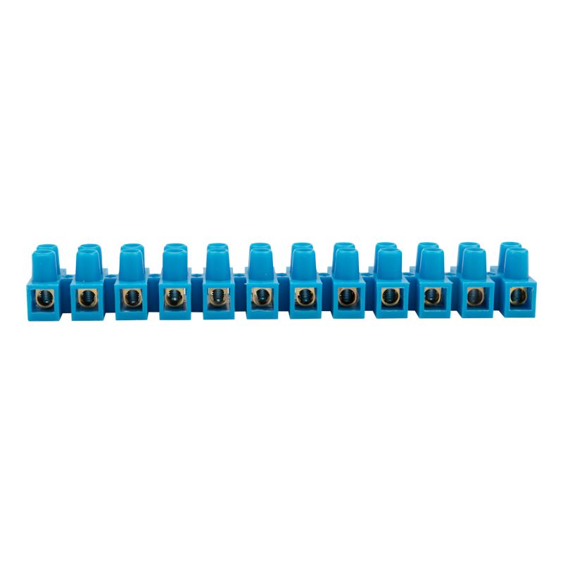 Клеммная винтовая колодка KВ-12 4-12, ток 16 A, полипропилен синий REXANT (10 шт./уп.) - Фото 2