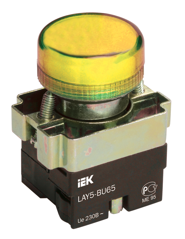 Индикатор LAY5-BU65 d=22мм желтый IEK
