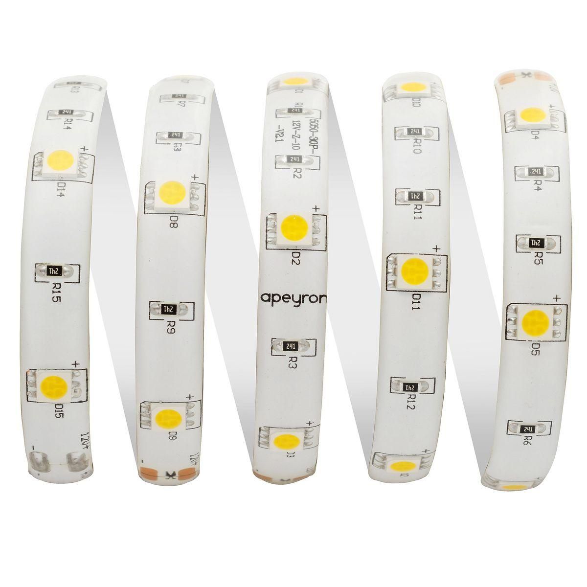 Комплект светодиодной ленты smd5050 30д/м 12В 3000K IP65 5м Apeyron - Фото 20