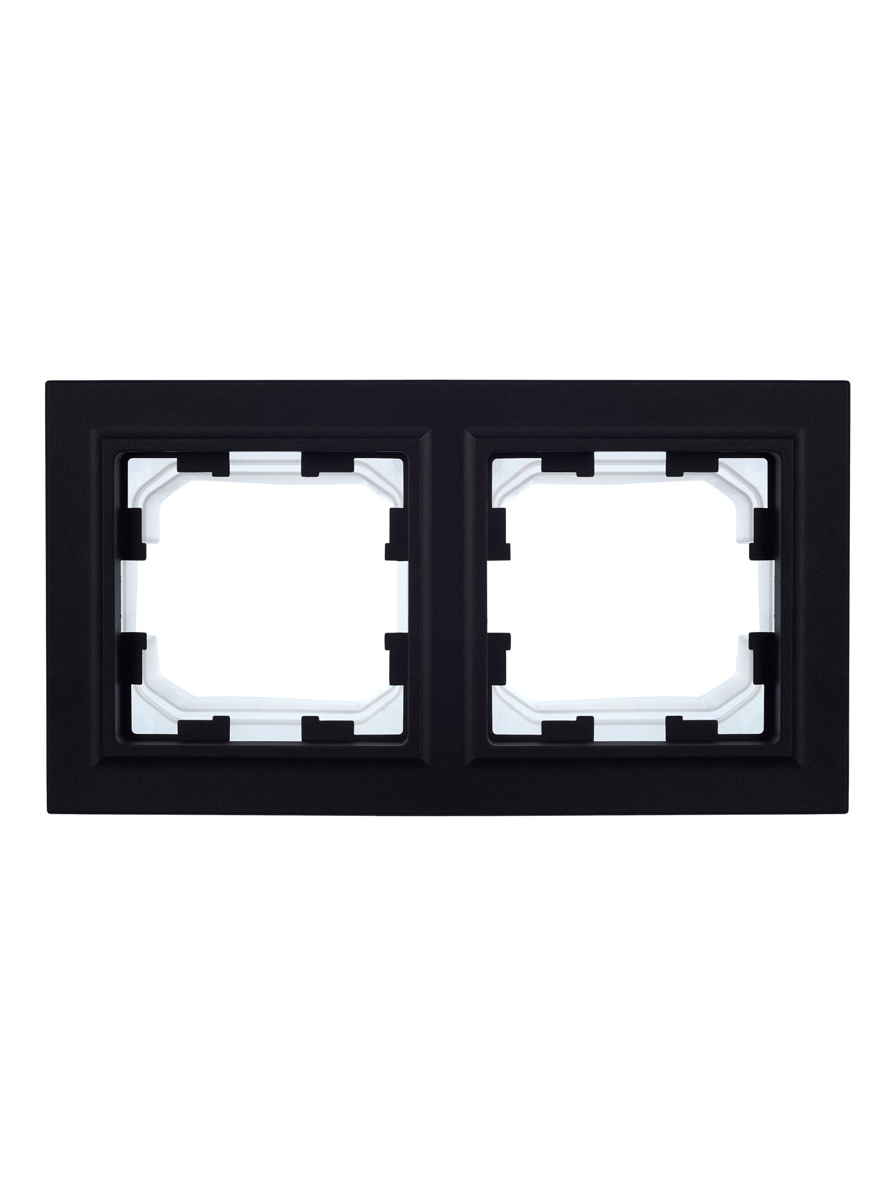 BRITE Рамка 2-местная IP44 РУ-2-БрЧ-44 черный IEK - Фото 2