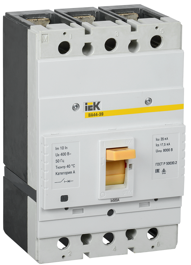 Выключатель автоматический ВА44-39 3Р 500А 35кА IEK