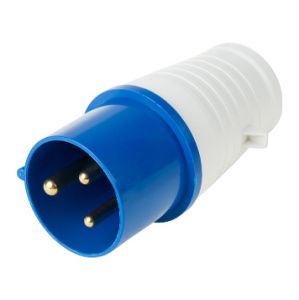 Вилка переносная 023 2Р+РЕ, 32А, 250В IP44 DEKRON 0908-0002