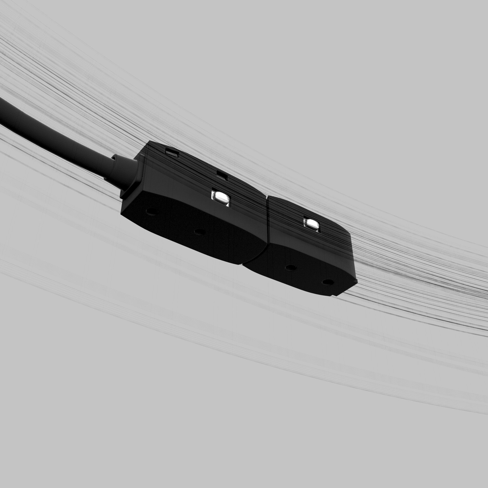 Slim Magnetic Ввод питания радиусного шинопровода (черный)