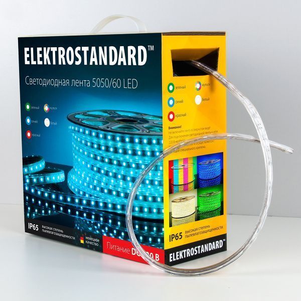 Светодиодная лента LSTR003 220V 14,4W 60 LED IP65 белый 6500К Elektrostandard - Фото 2