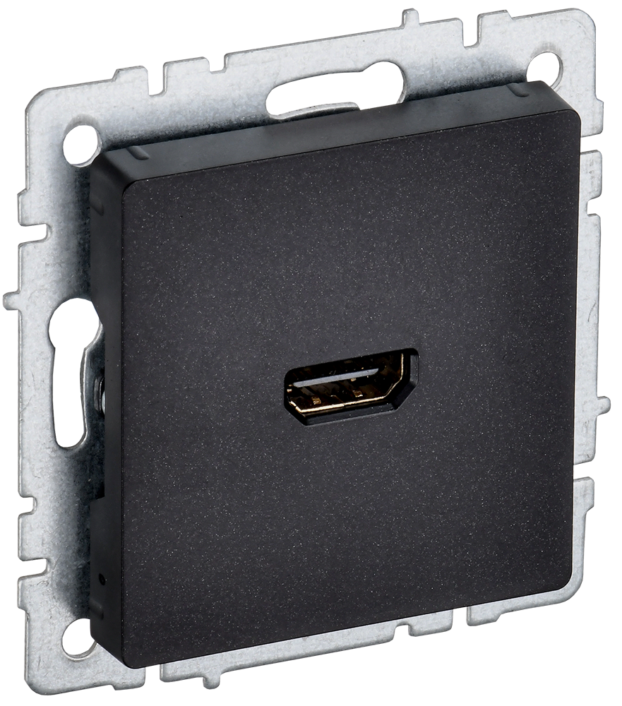 BRITE Розетка HDMI РHDMI-0-БрЧ черный IEK