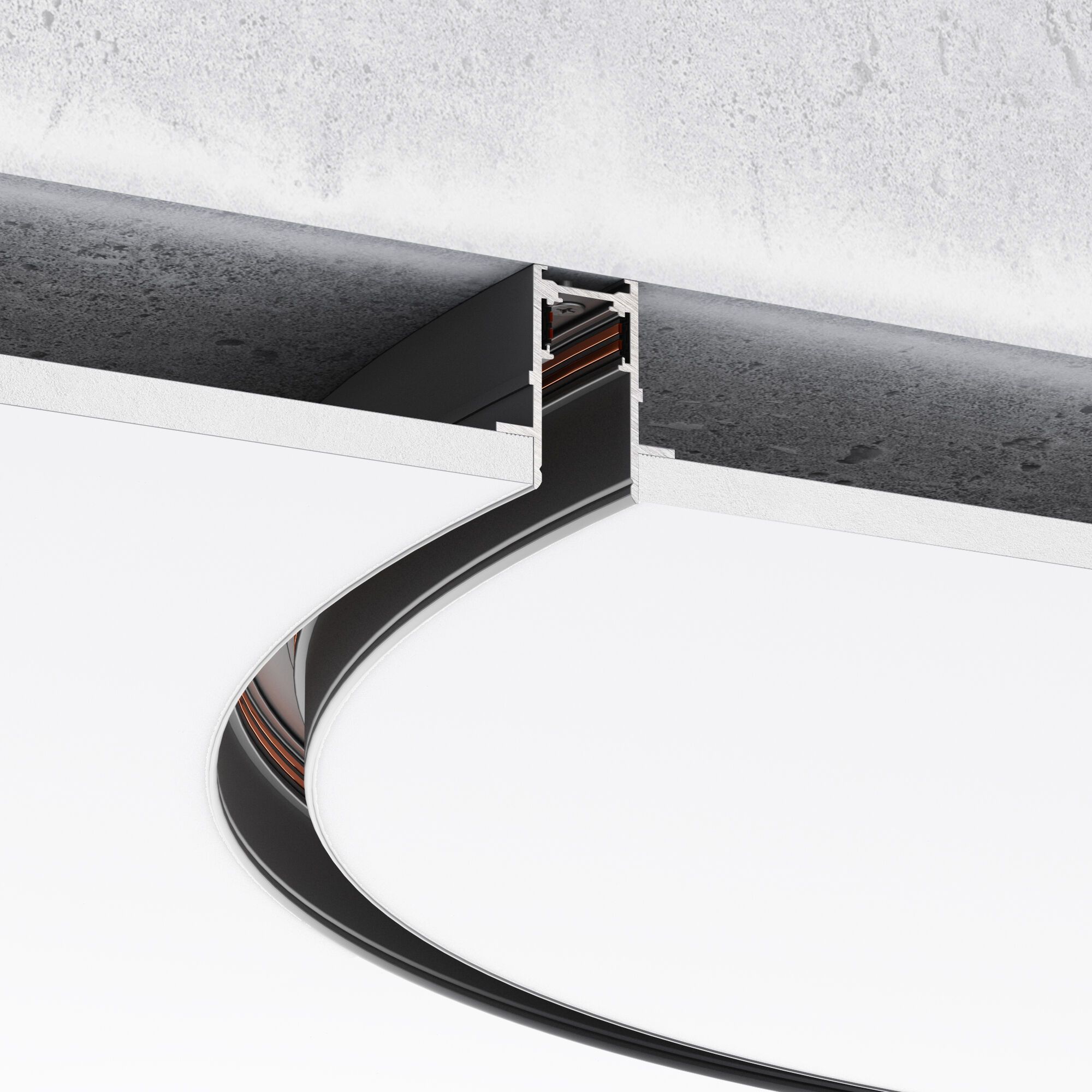 Slim Magnetic Встраиваемый радиусный шинопровод (черный) (⌀ 800мм) 85158/00 - Фото 2