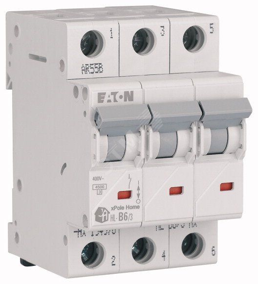 Авт. выключатель HL-C40/3, 3P, 40A, хар-ка C, 4.5kA, 3M Eaton
