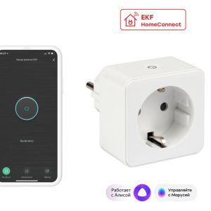 Умная розетка EKF Сonnect Wi-Fi бел. RCS-1-WF