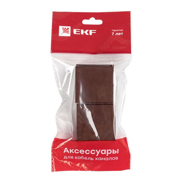 Соединитель (40х25) (4 шт) темн. дерево EKF-Plast