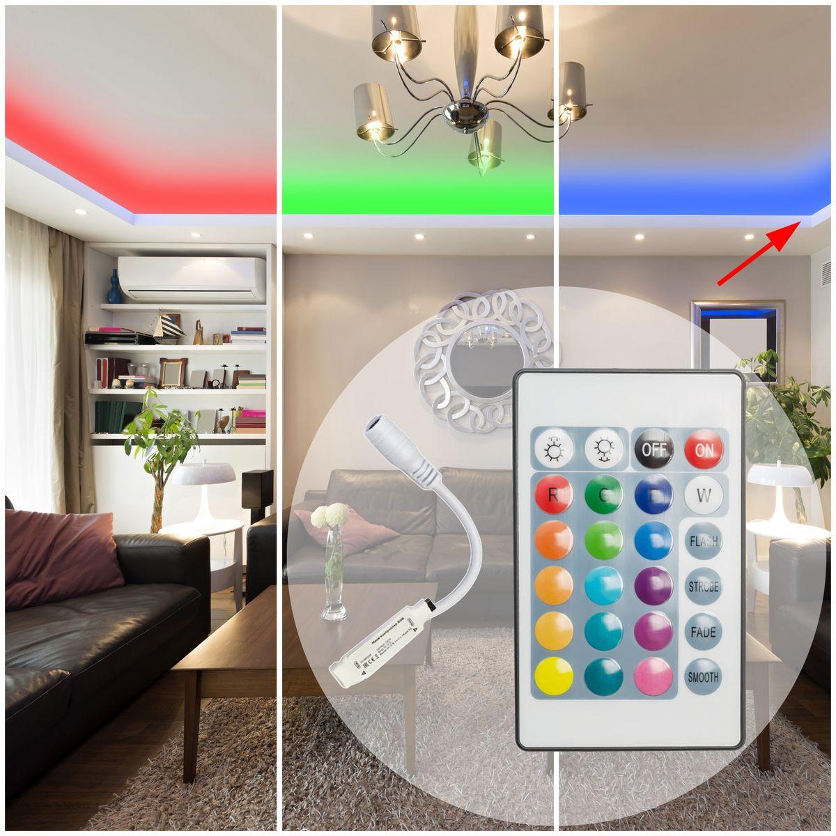 Мини-контроллер RGB 12В, 72 Вт, IR, пульт кнопочный C4-15 - Фото 8