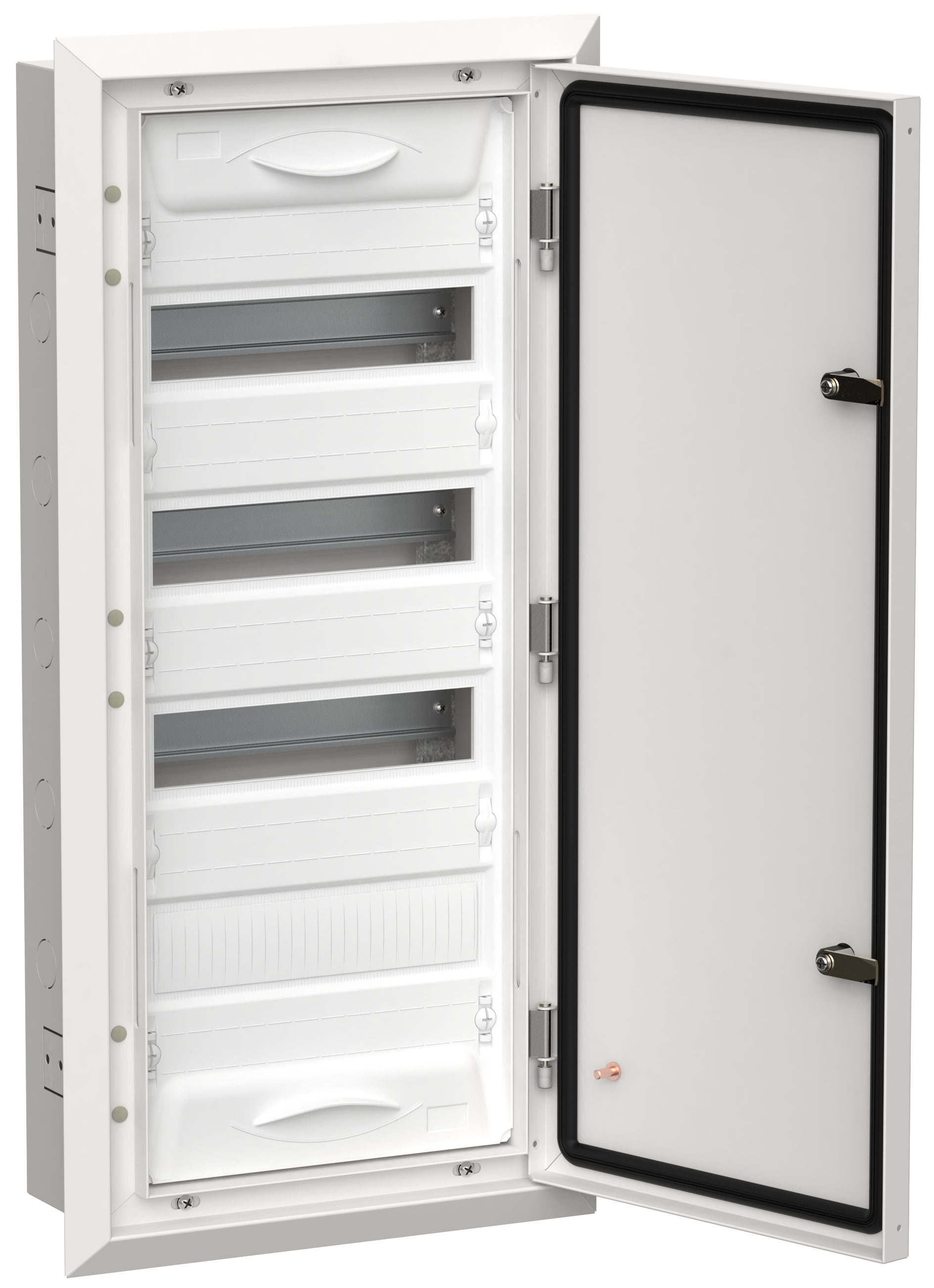 TITAN 5 Корпус металлический ЩРв-48 (1х48) 755х365х130мм IP31 белый (одна дверь) IEK TI5-50-V-048-31