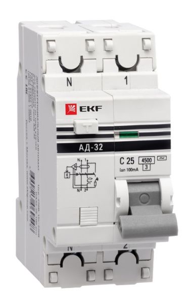 АД-32 1P+N (S) 50А (С) 300мА тип (АС) эл. 4,5кА EKF PROxima