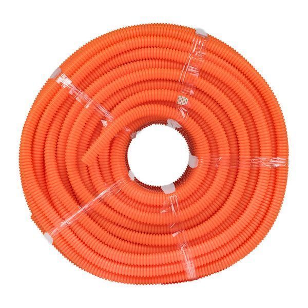 Труба гофр. ПНД с протяжкой d20 мм (100 м) оранж. EKF-Plast